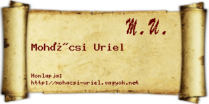 Mohácsi Uriel névjegykártya
